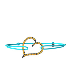 Sitrin 925 ayar siyah rodyum kaplama gümüş bileklik