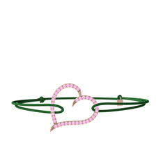 Meum Kalp Bileklik - Pembe kuvars 14 ayar rose altın bileklik #5a8o80