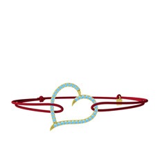 Meum Kalp Bileklik - Akuamarin 18 ayar altın bileklik #5gejbb