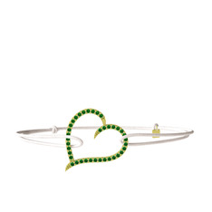 Meum Kalp Bileklik - Yeşil kuvars 18 ayar altın bileklik #6yvh44
