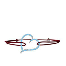 Meum Kalp Bileklik - Akuamarin 925 ayar gümüş bileklik #7jk5bq