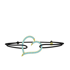 Meum Kalp Bileklik - Akuamarin 925 ayar altın kaplama gümüş bileklik #7w7q3v