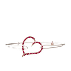 Rodolit garnet 18 ayar rose altın bileklik