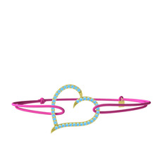 Meum Kalp Bileklik - Akuamarin 925 ayar altın kaplama gümüş bileklik #beoti8