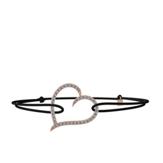 Meum Kalp Bileklik - Pırlanta 8 ayar rose altın bileklik (0.342 karat) #c9bkoc