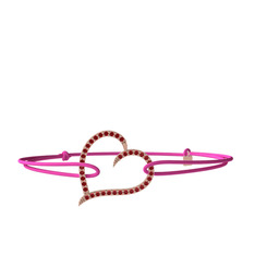 Meum Kalp Bileklik - Garnet 14 ayar rose altın bileklik #dpyswi