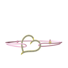 Beyaz zirkon 925 ayar altın kaplama gümüş bileklik