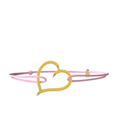 Sitrin 925 ayar altın kaplama gümüş bileklik