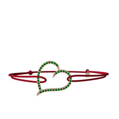 Meum Kalp Bileklik - Yeşil kuvars 14 ayar rose altın bileklik #q51r53