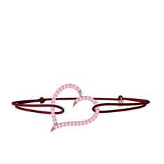 Meum Kalp Bileklik - Pembe kuvars 18 ayar rose altın bileklik #vsdup2