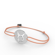 Boğa Burç Bileklik - 8 ayar beyaz altın bileklik #7yf1uo