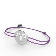 Koç Burç Bileklik - 8 ayar beyaz altın bileklik #vhpt64