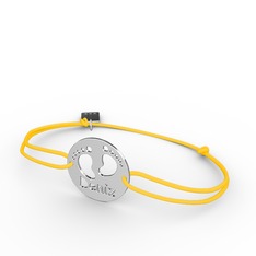 İlk Adım İsim Bileklik - 8 ayar beyaz altın bileklik #1mi3mia