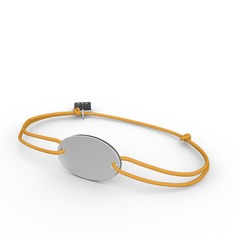 Mita Oval İp Bileklik - 18 ayar beyaz altın bileklik #10j1hpy