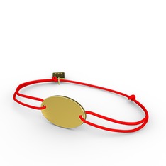 Mita Oval İp Bileklik - 925 ayar altın kaplama gümüş bileklik #m7951g