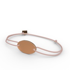 Mita Oval İp Bileklik - 14 ayar rose altın bileklik #ym24ub