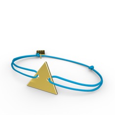 Mita Üçgen İp Bileklik - 925 ayar altın kaplama gümüş bileklik #man6r7