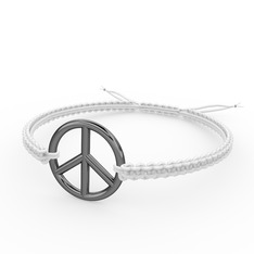 Barış Bileklik - 925 ayar siyah rodyum kaplama gümüş bileklik #1tkstv0