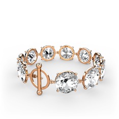 Swarovski 18 ayar rose altın bileklik