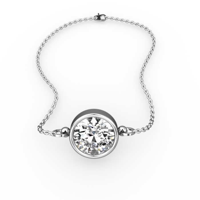 Tektas Yuzuk Beyaz Altin Swarovski Tk02740
