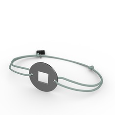 Stop İp Bileklik - 925 ayar siyah rodyum kaplama gümüş bileklik #27kp1y