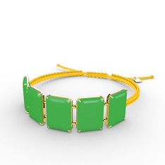 Akia Bileklik - Neon yeşil akrilik 14 ayar altın bileklik #119bze7
