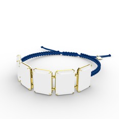 Beyaz akrilik 8 ayar altın bileklik