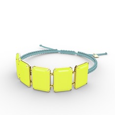 Akia Bileklik - Neon sarı akrilik 14 ayar altın bileklik #1fos8jd