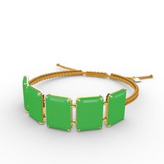 Akia Bileklik - Neon yeşil akrilik 925 ayar altın kaplama gümüş bileklik #1mbru6q