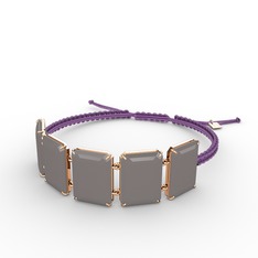 Akia Bileklik - Füme akrilik 8 ayar rose altın bileklik #1q60hm