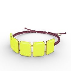 Akia Bileklik - Neon sarı akrilik 8 ayar altın bileklik #1wj3g9i