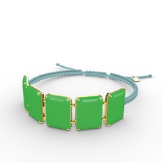 Akia Bileklik - Neon yeşil akrilik 18 ayar altın bileklik #3y7tik