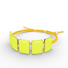 Akia Bileklik - Neon sarı akrilik 14 ayar altın bileklik #9s4h37