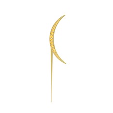 Ay Broş - Sitrin 925 ayar altın kaplama gümüş broş #1ajelek