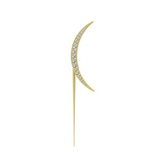 Swarovski 8 ayar altın broş