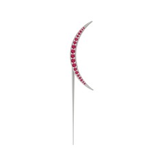 Rodolit garnet 925 ayar gümüş broş