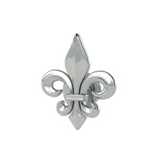 Fleur De Lis Pin - 18 ayar beyaz altın broş #1or1bqh