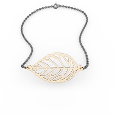 925 ayar rose altın kaplama gümüş bilezik (40 cm gümüş rolo zincir)