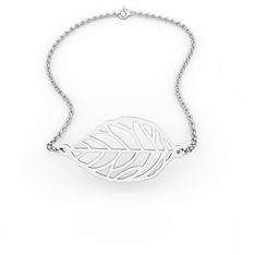 8 ayar beyaz altın bilezik (40 cm beyaz altın rolo zincir)