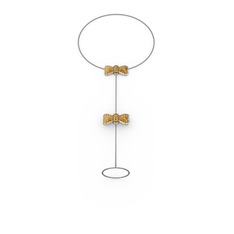 Sitrin 925 ayar gümüş bilezik (40 cm gümüş rolo zincir)