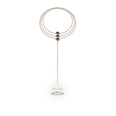 Kuş Şahmeran Bilezik - 8 ayar beyaz altın bilezik (17 cm rose altın rolo zincir) #f7236x