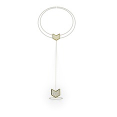 Menta Şahmeran Bilezik - Swarovski 8 ayar altın bilezik (40 cm beyaz altın rolo zincir) #17q4bd1