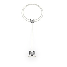 Swarovski 925 ayar siyah rodyum kaplama gümüş bilezik (40 cm altın rolo zincir)