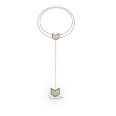 Swarovski 925 ayar rose altın kaplama gümüş bilezik (40 cm gümüş rolo zincir)
