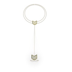 Menta Şahmeran Bilezik - Beyaz zirkon 18 ayar altın bilezik (40 cm rose altın rolo zincir) #1esd4lj