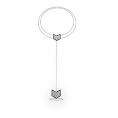 Swarovski 925 ayar siyah rodyum kaplama gümüş bilezik (40 cm beyaz altın rolo zincir)