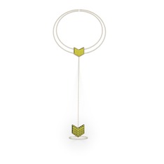 Menta Şahmeran Bilezik - Peridot 8 ayar altın bilezik (40 cm gümüş rolo zincir) #1njdr6s