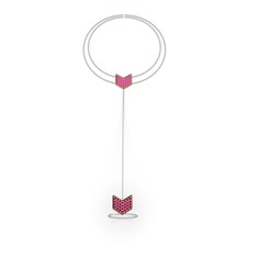 Rodolit garnet 8 ayar rose altın bilezik (40 cm gümüş rolo zincir)