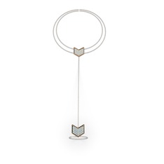 Menta Şahmeran Bilezik - Akuamarin 925 ayar rose altın kaplama gümüş bilezik (40 cm gümüş rolo zincir) #1ve4cii