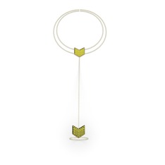Peridot 8 ayar altın bilezik (40 cm altın rolo zincir)